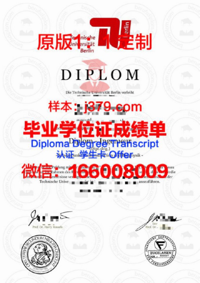 柏林自由大学毕业证Diploma文凭成绩单