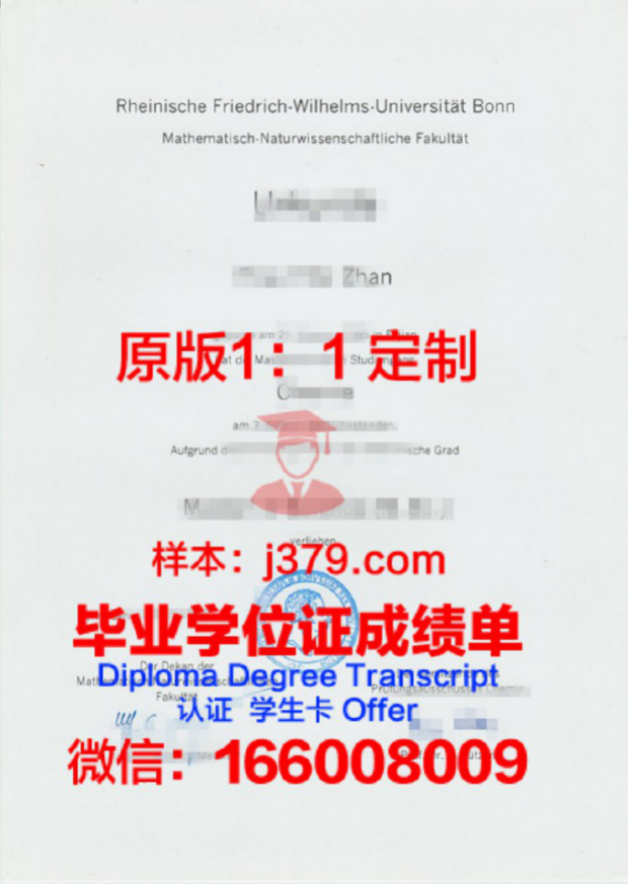 波恩大学毕业证Diploma文凭成绩单